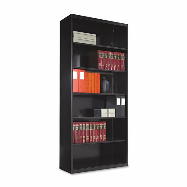 Tennsco Metal Bookcase, Six-Shelf, 34.5w x 13.5d x 78h, Black B-78-BLK